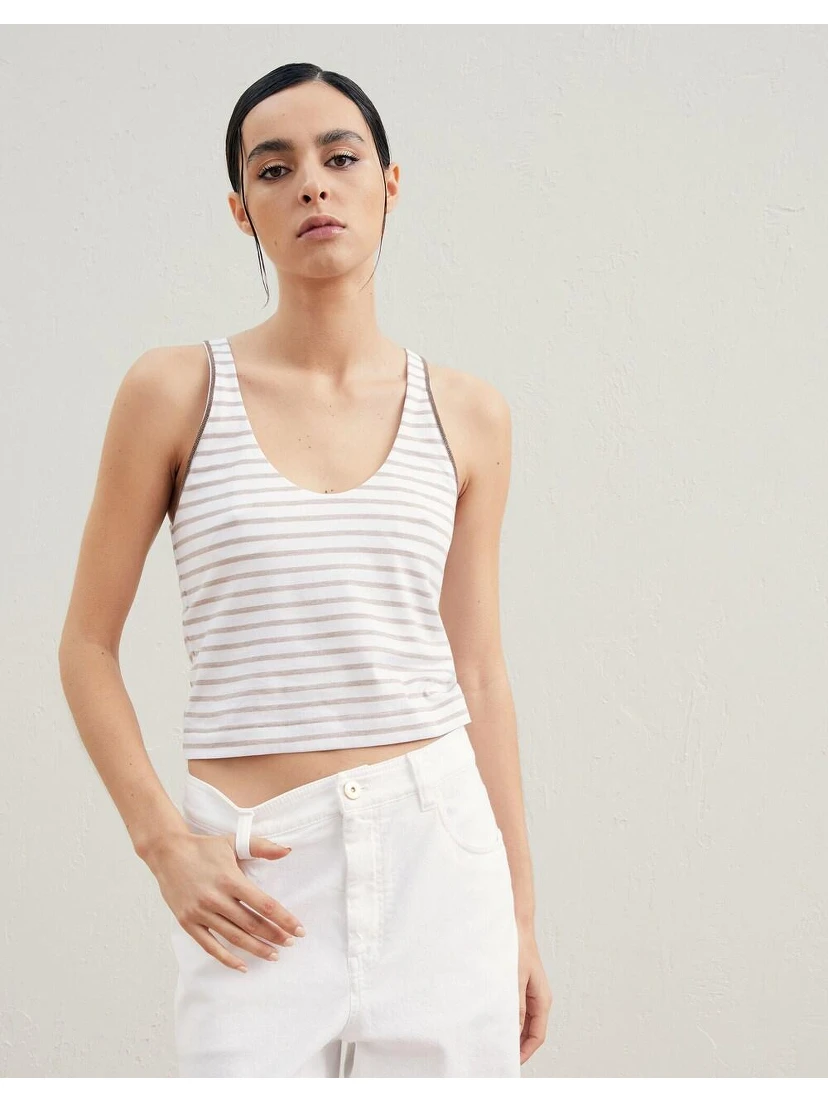 White Cotton Tank Tops