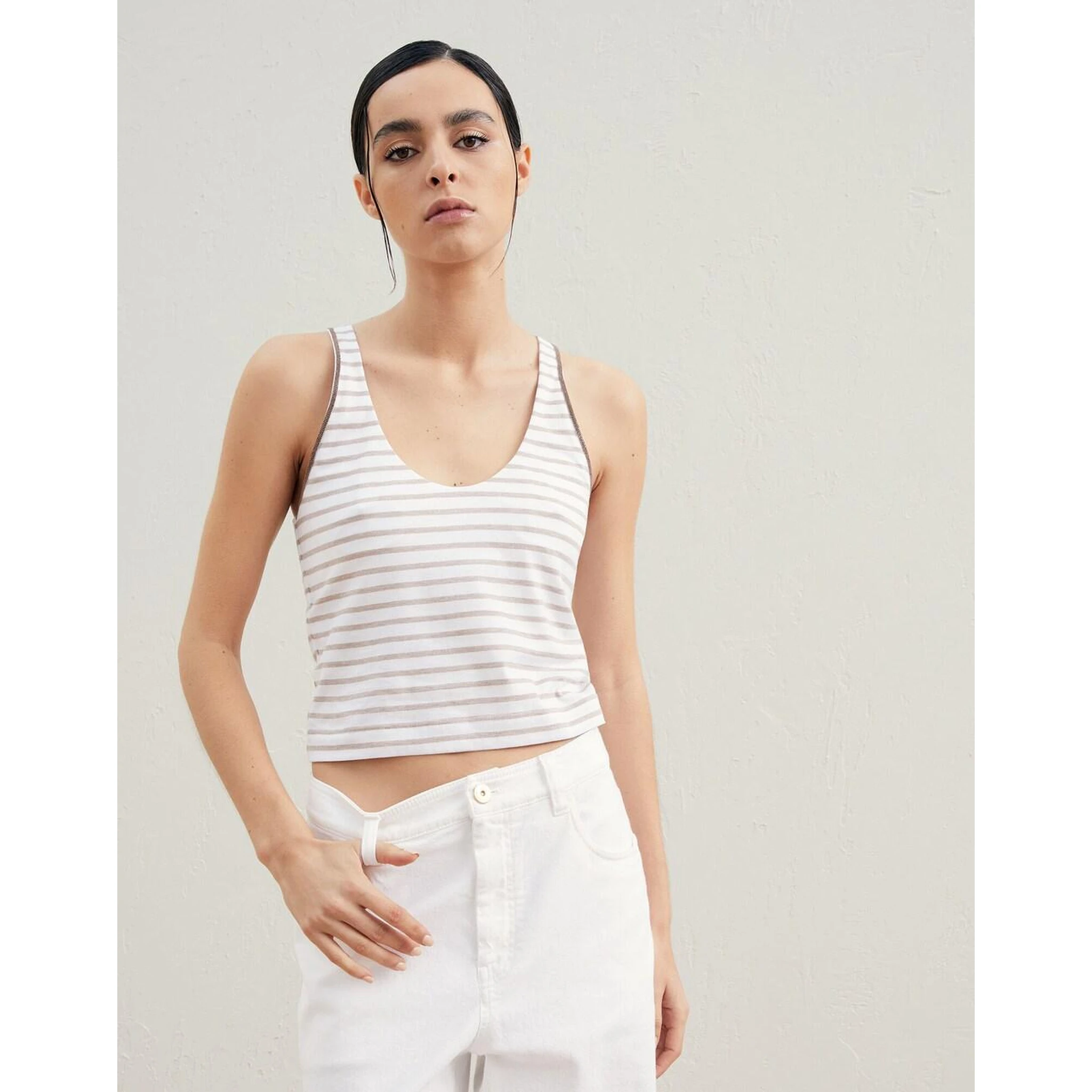 White Cotton Tank Tops