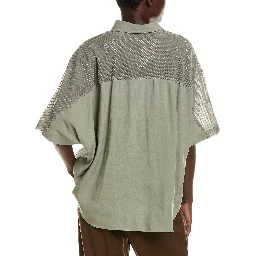 Green Linen Shortsleeve Shirt