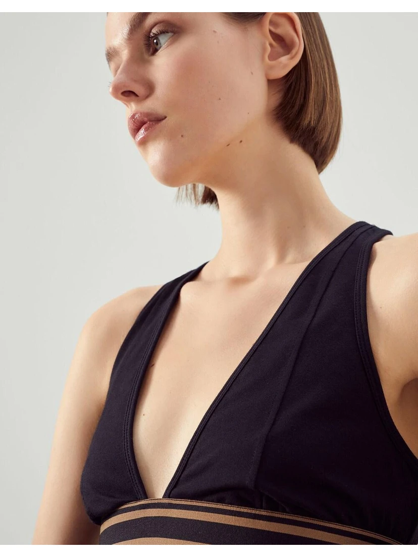 Black Cotton Sport Bra