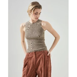 Brown Cashmere T-Shirt