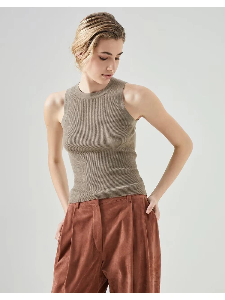 Brown Cashmere T-Shirt