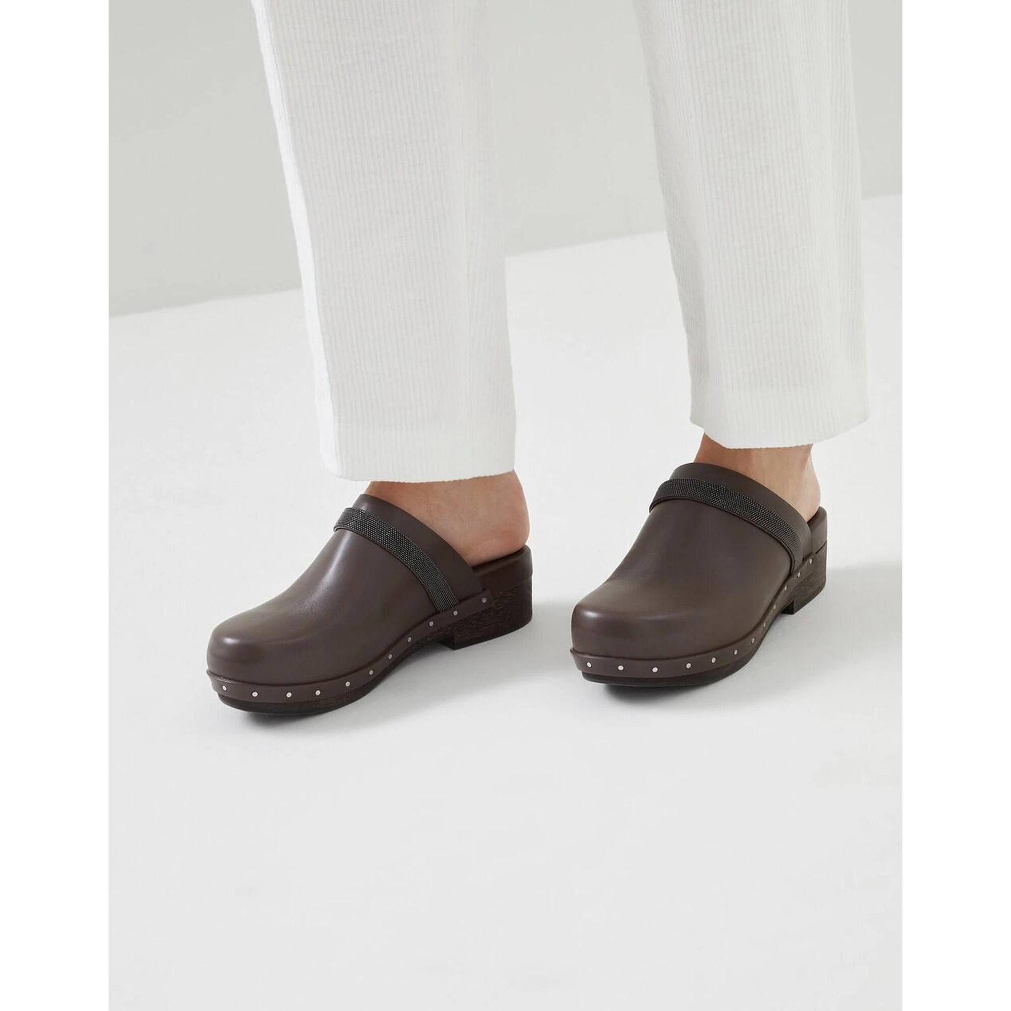 Natural Leather Clogs