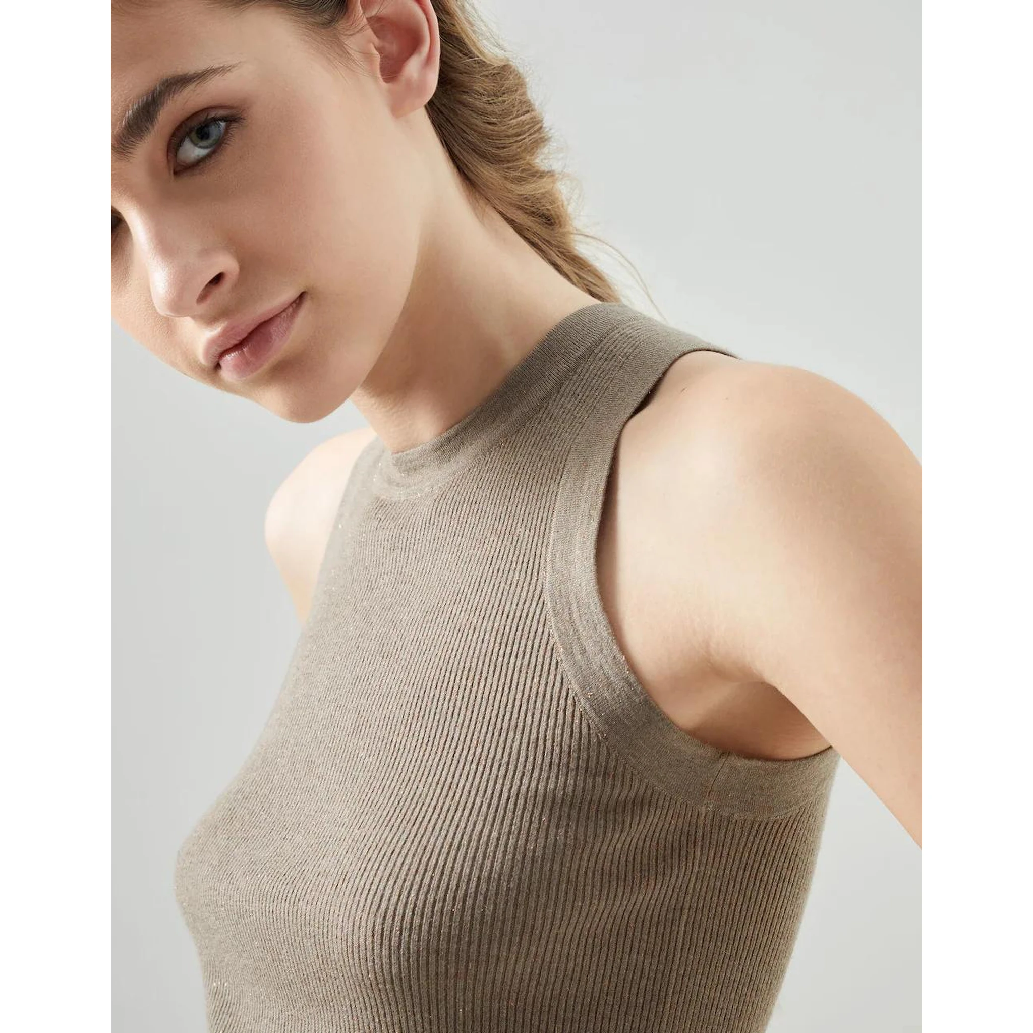 Brown Cashmere T-Shirt