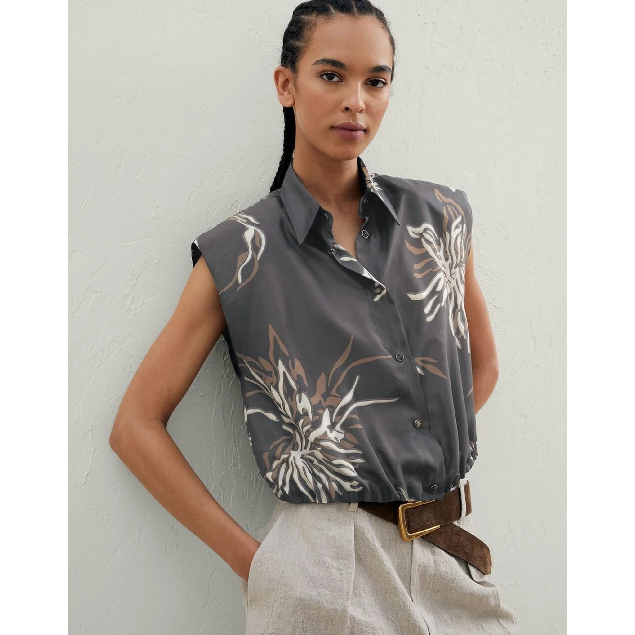 Multicolor Silk Pattern Shirt