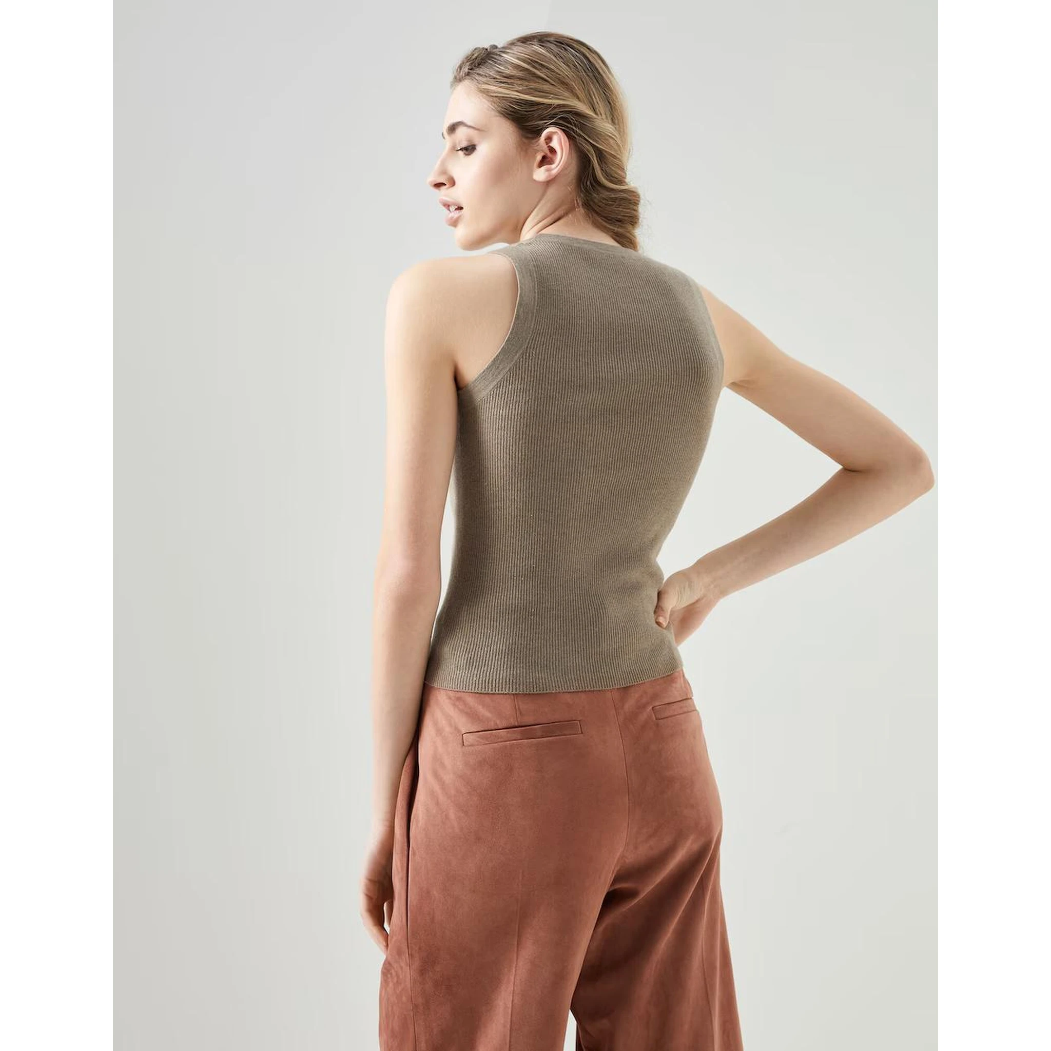 Brown Cashmere T-Shirt