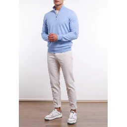 Multicolor Cotton Casual Pants