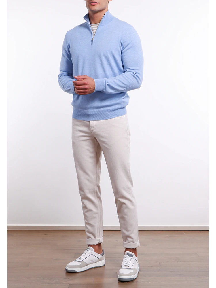 Multicolor Cotton Casual Pants