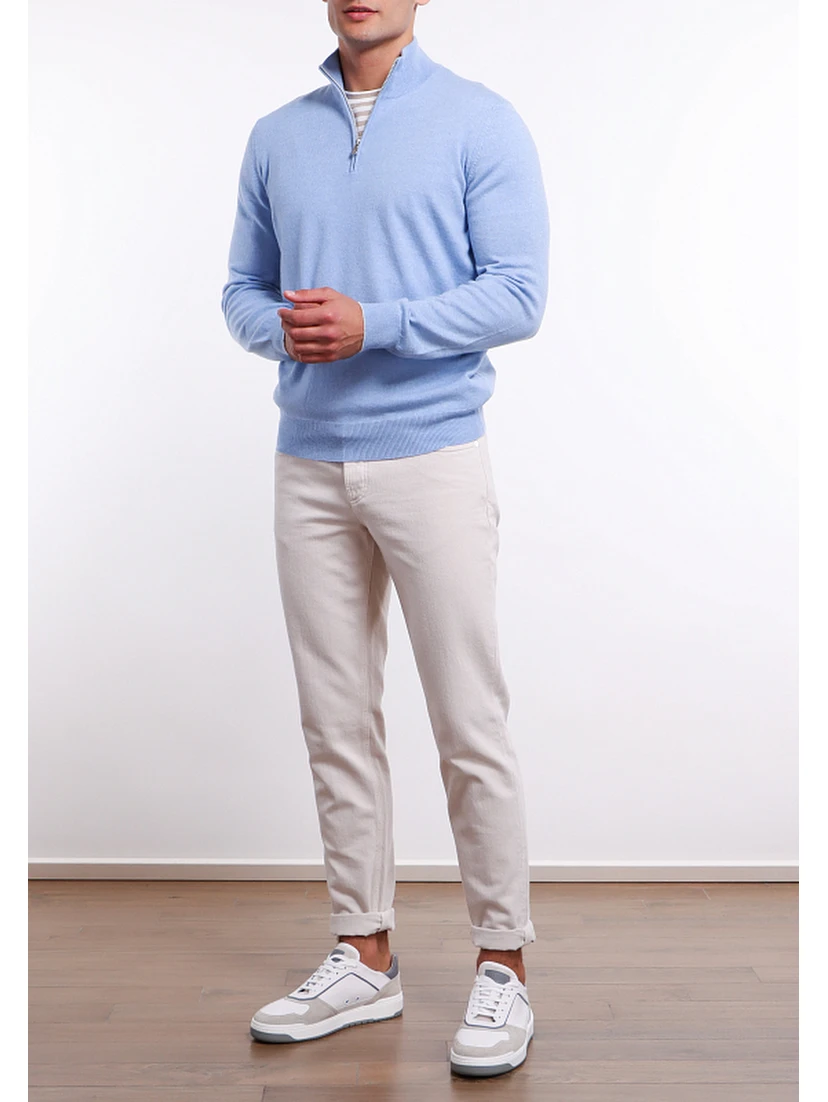 Multicolor Cotton Casual Pants