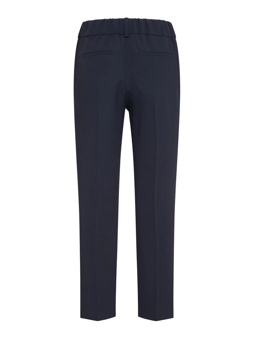 Blue Acetate Casual Pants