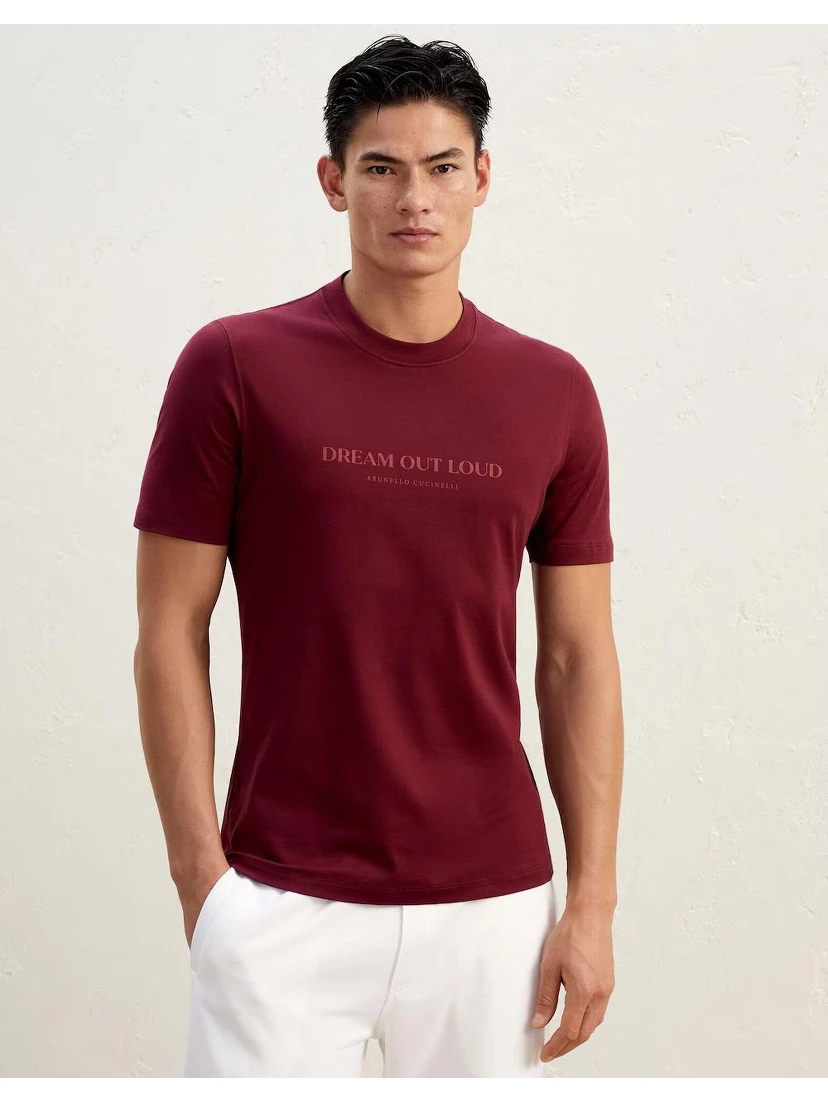 Burgundy Cotton T-Shirt