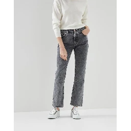 Multicolor Cotton Straight-Leg Jeans