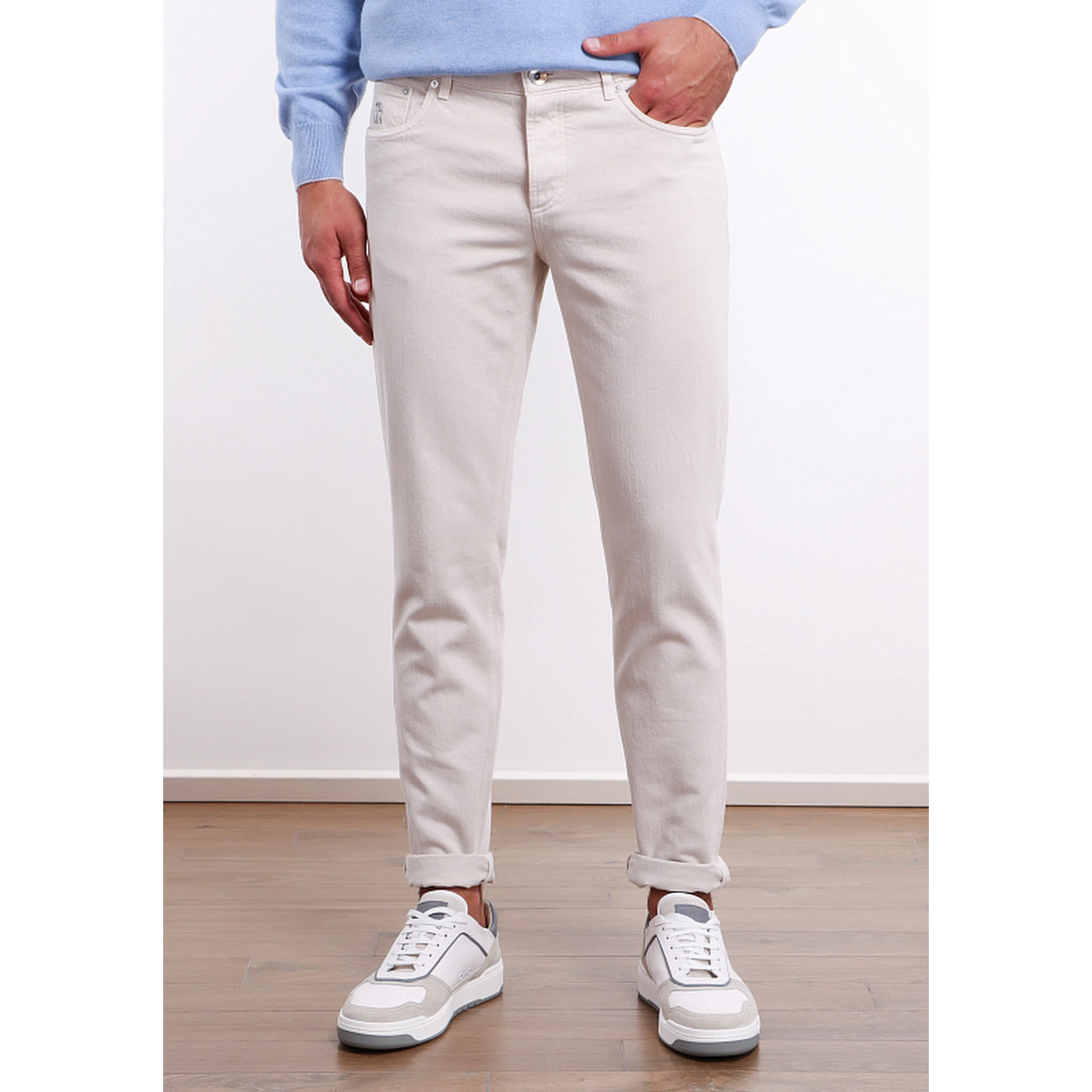 Multicolor Cotton Casual Pants