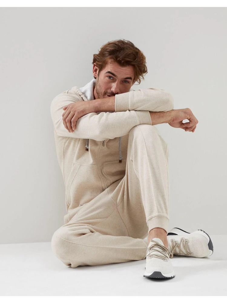 Beige Cashmere Joggers (Workout Pants)