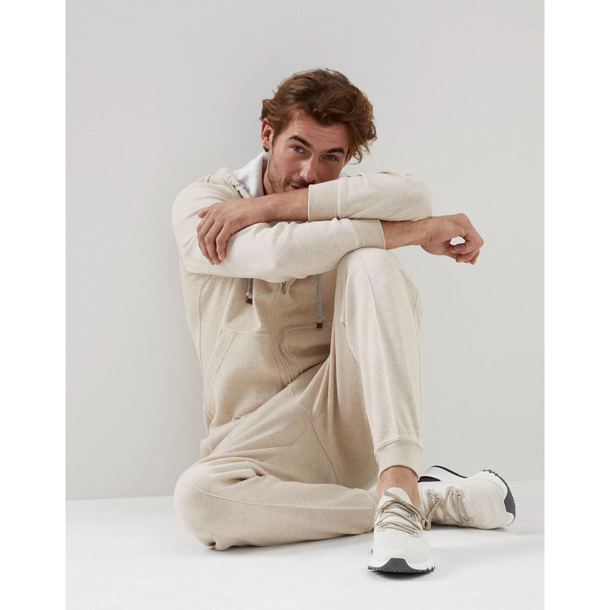 Beige Cashmere Joggers (Workout Pants)