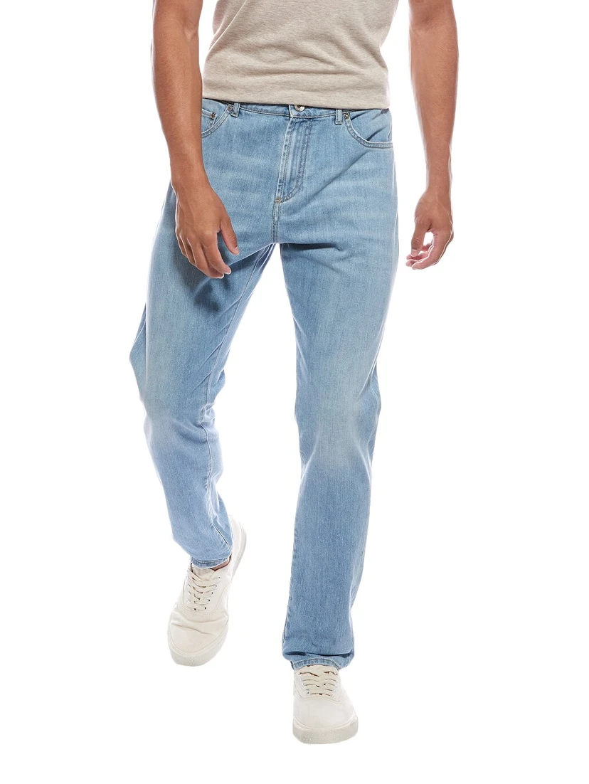 Blue Cotton Relaxed Fit Jeans