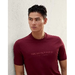 Burgundy Cotton T-Shirt