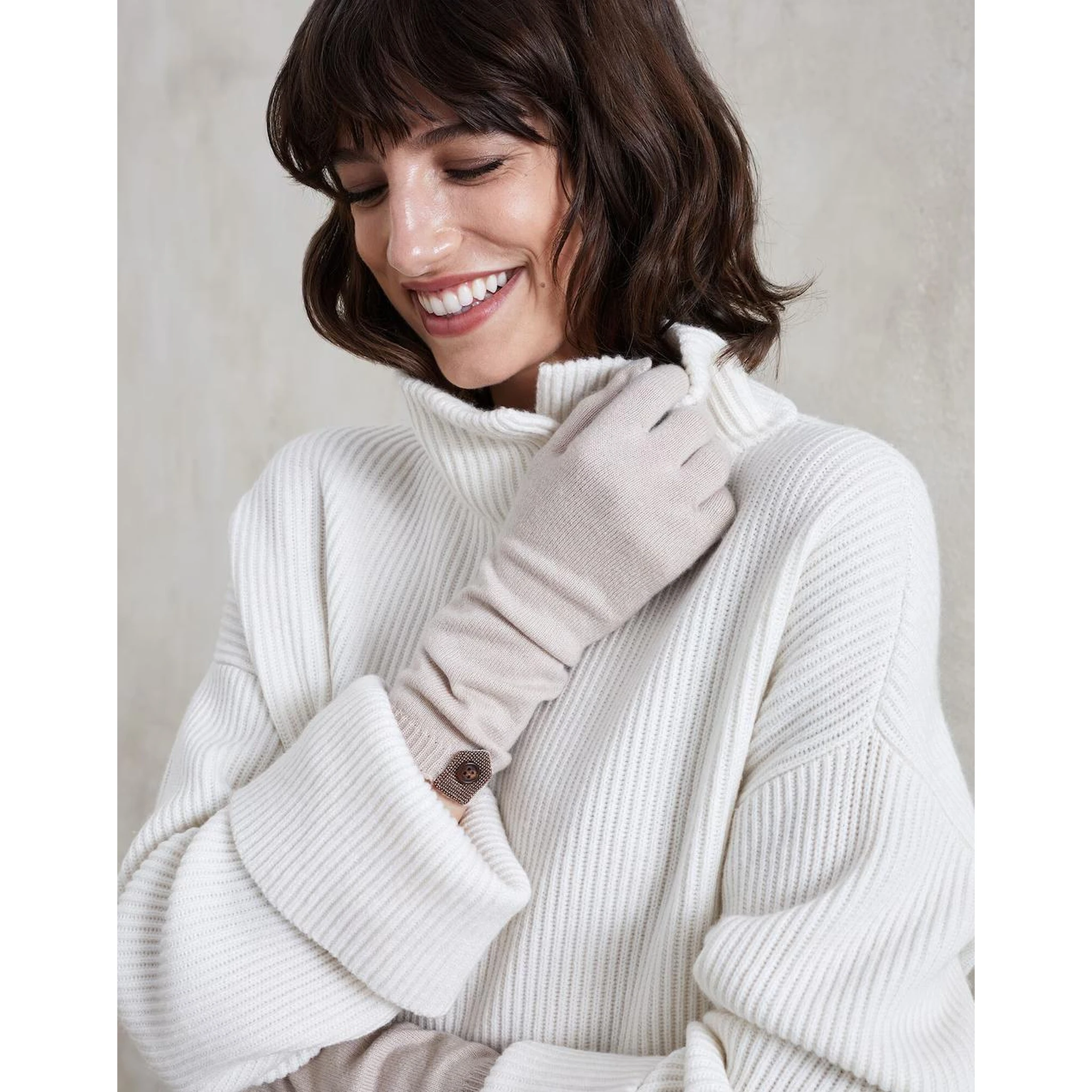Bicolor Cashmere Gloves