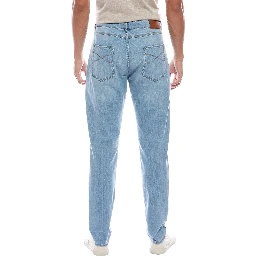 Blue Cotton Relaxed Fit Jeans