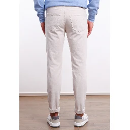 Multicolor Cotton Casual Pants