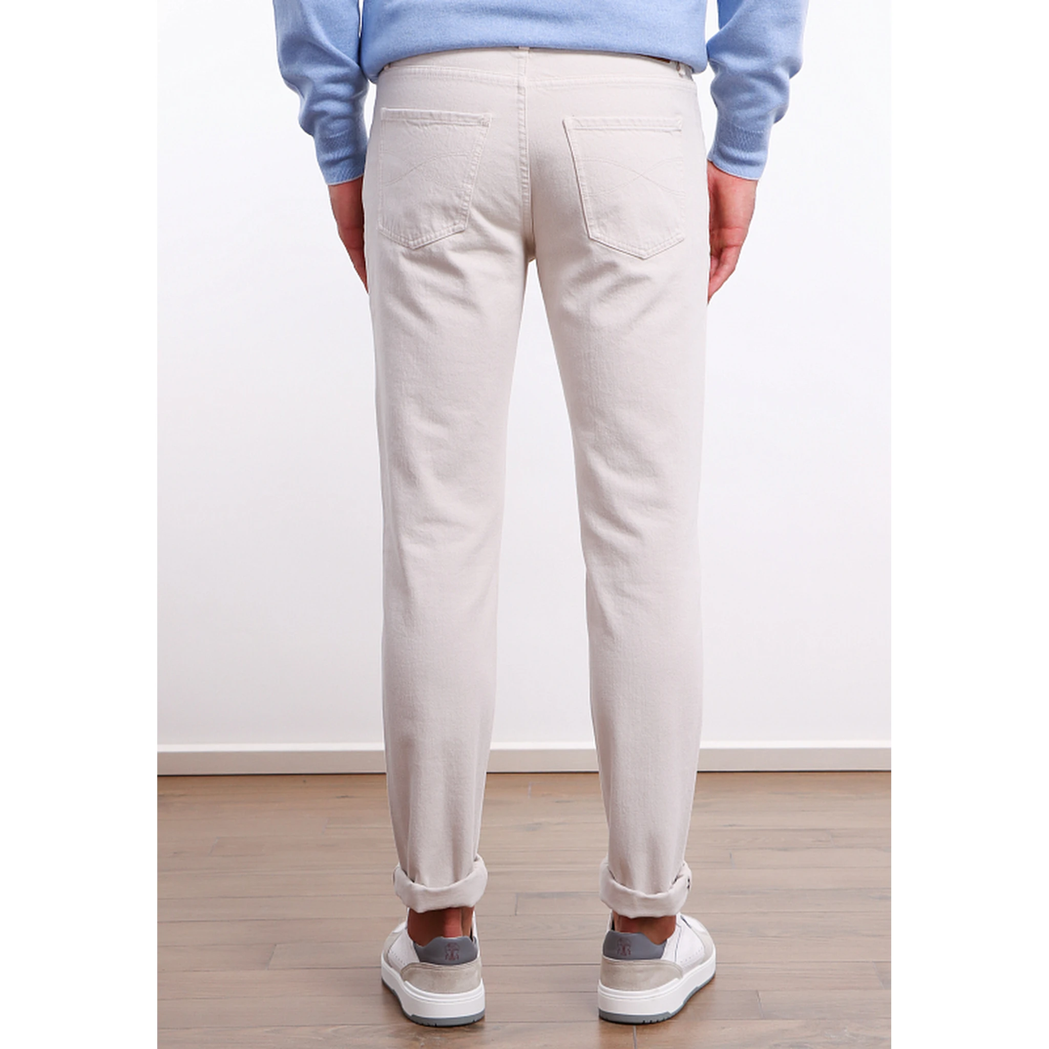Multicolor Cotton Casual Pants