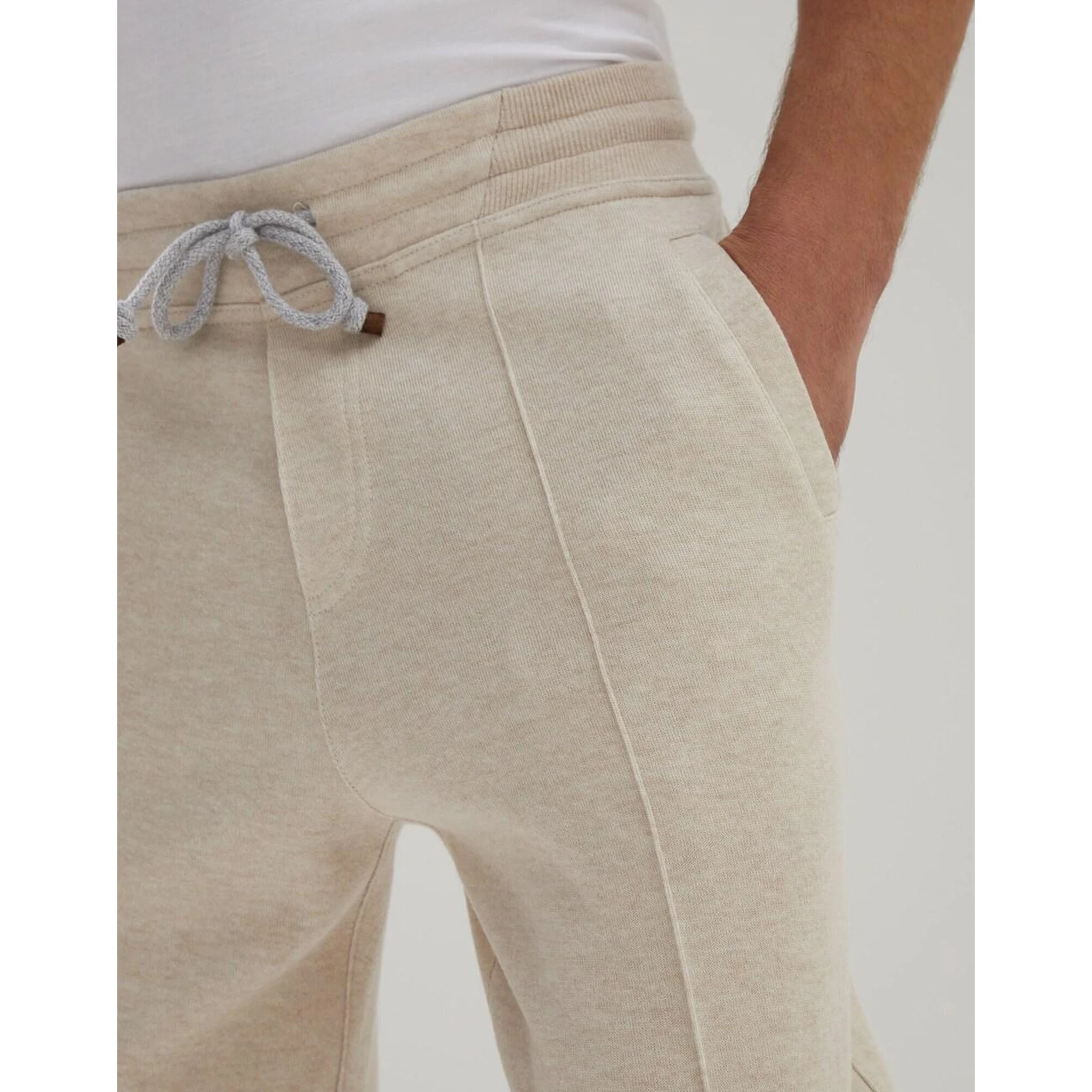 Beige Cashmere Joggers (Workout Pants)