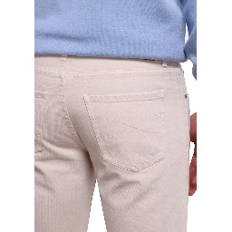 Multicolor Cotton Casual Pants