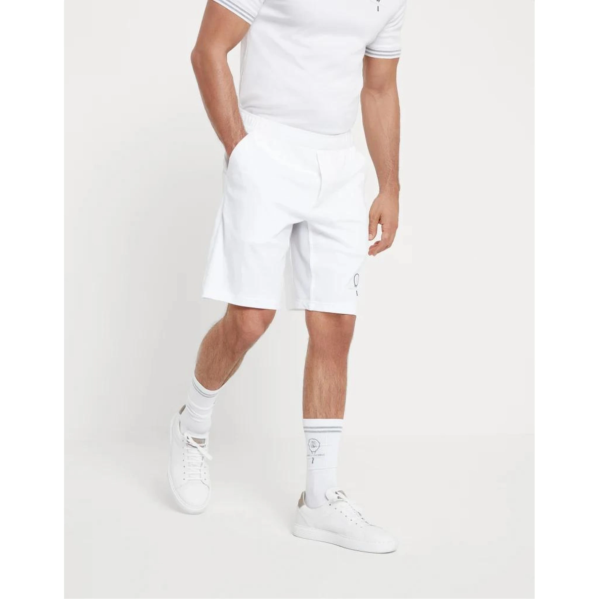 White Cotton Shorts
