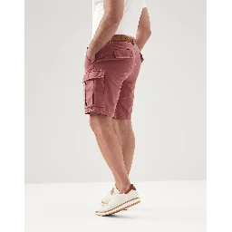 Red Cotton Bermuda Shorts