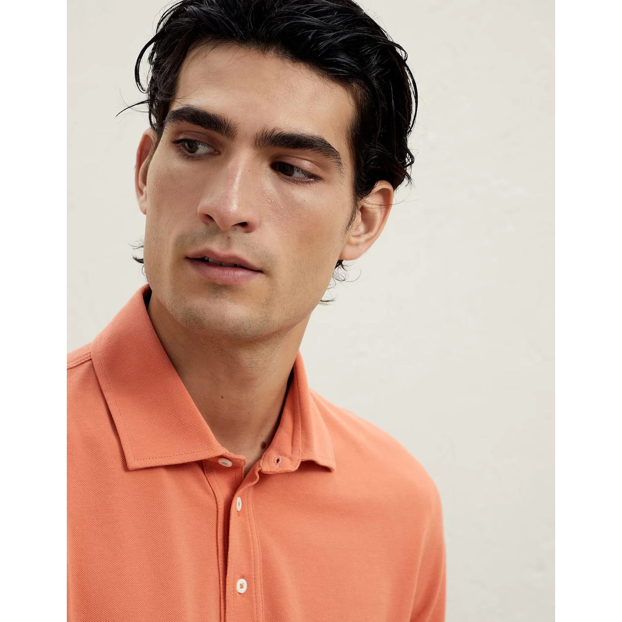 Bicolor Cotton Polo Shirt