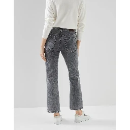 Multicolor Cotton Straight-Leg Jeans