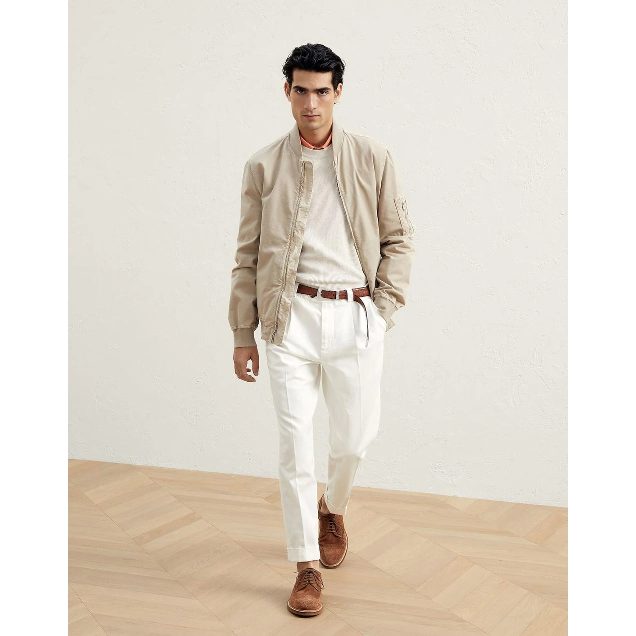 Bicolor Cotton Polo Shirt