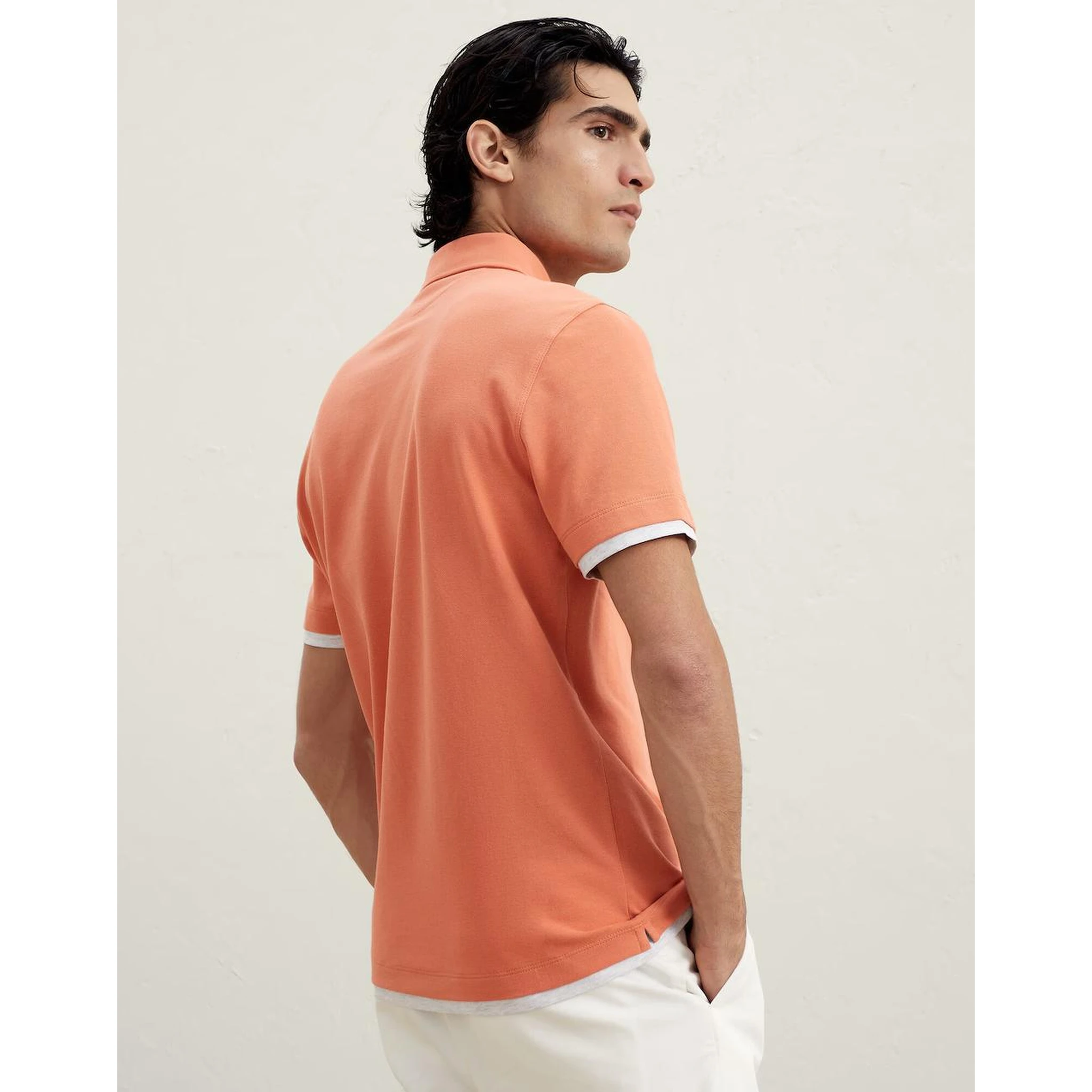 Bicolor Cotton Polo Shirt