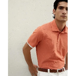 Bicolor Cotton Polo Shirt
