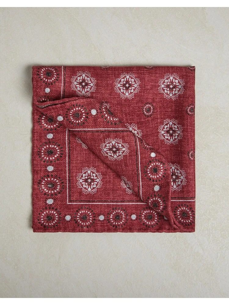 Bordeaux Silk Pocket Square