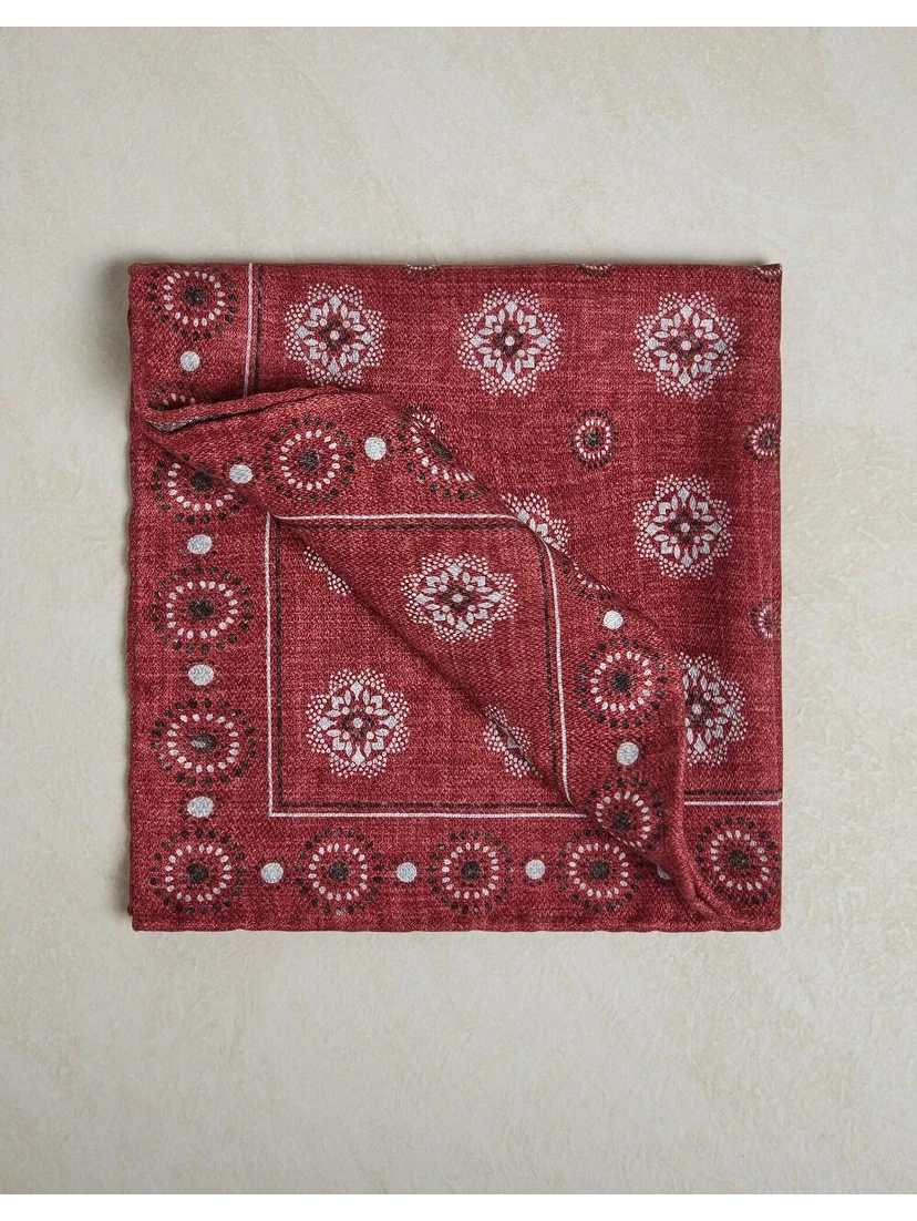 Bordeaux Silk Pocket Square
