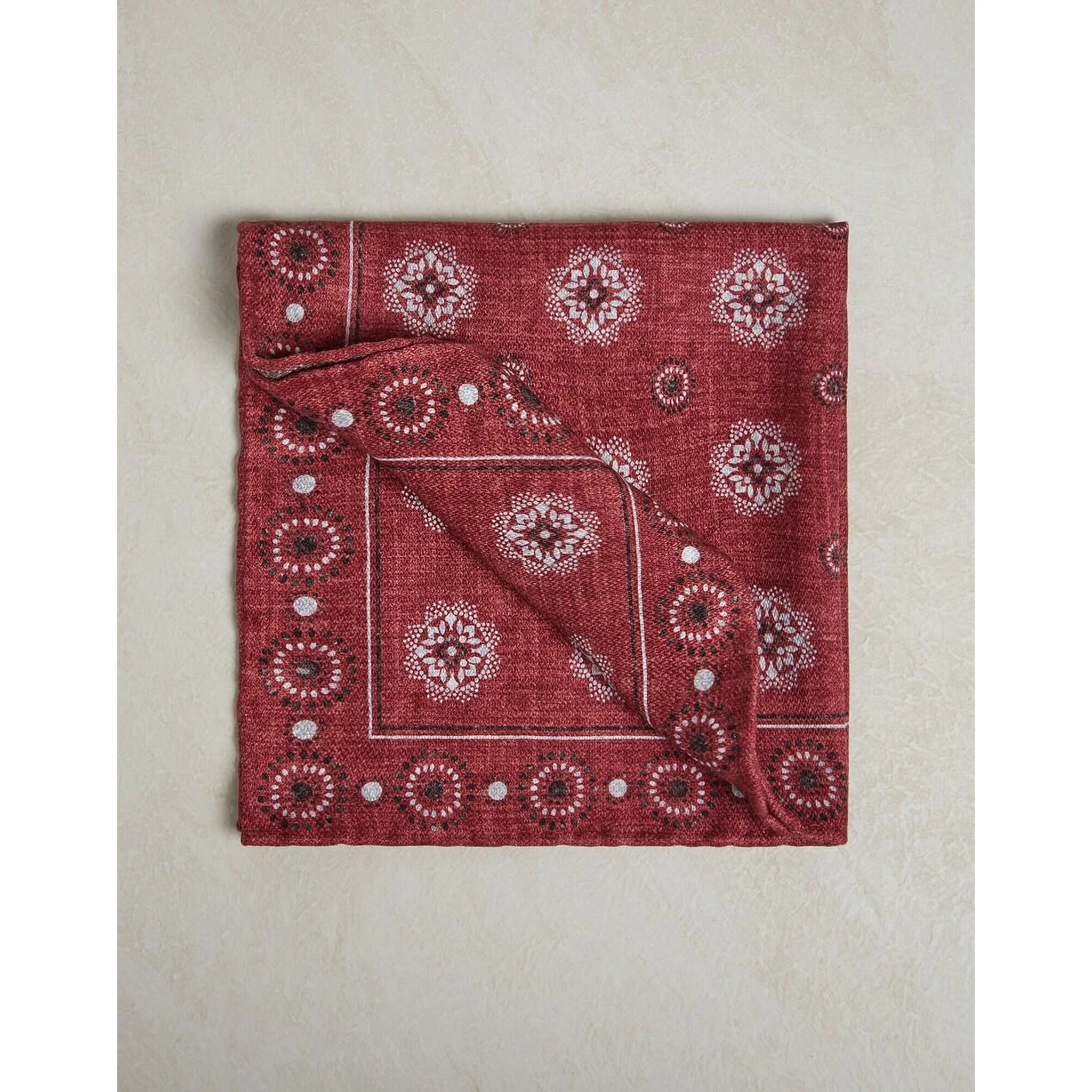 Bordeaux Silk Pocket Square