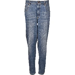 Blue Cotton Relaxed Fit Jeans