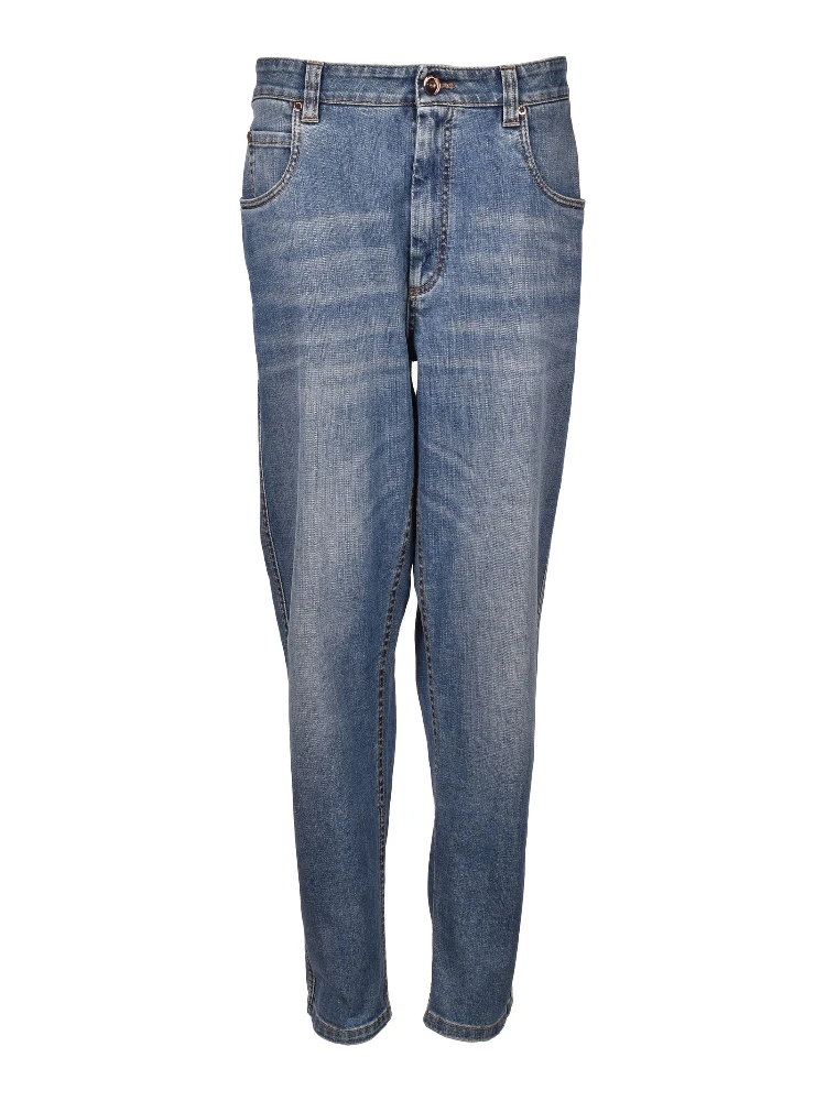Blue Cotton Relaxed Fit Jeans