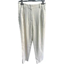 White Viscose Casual Pants