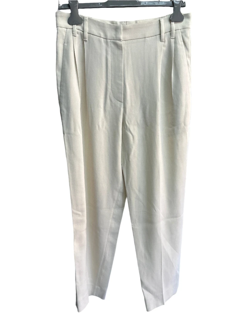 White Viscose Casual Pants