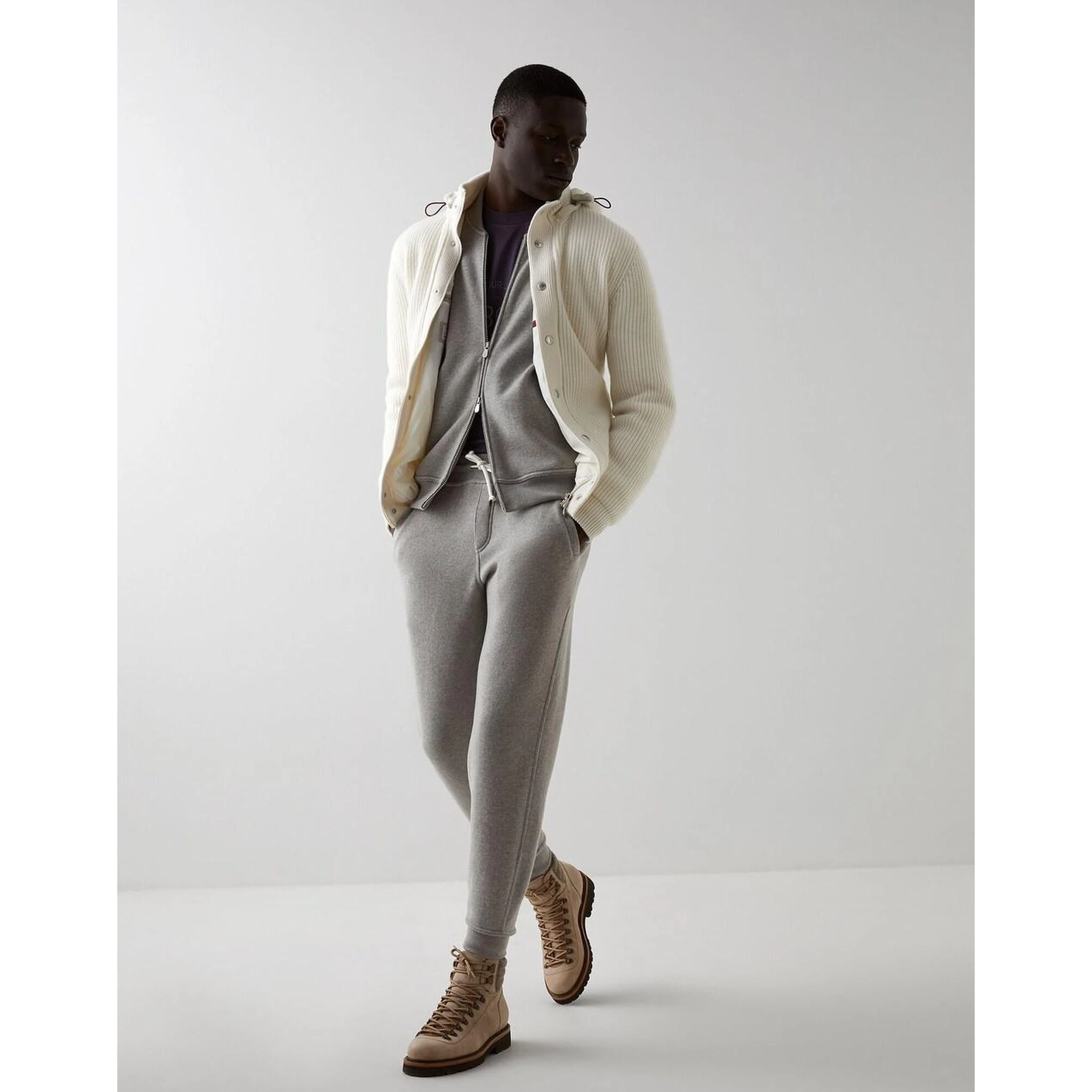 Bicolor Wool Joggers (Workout Pants)