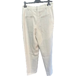 White Viscose Casual Pants