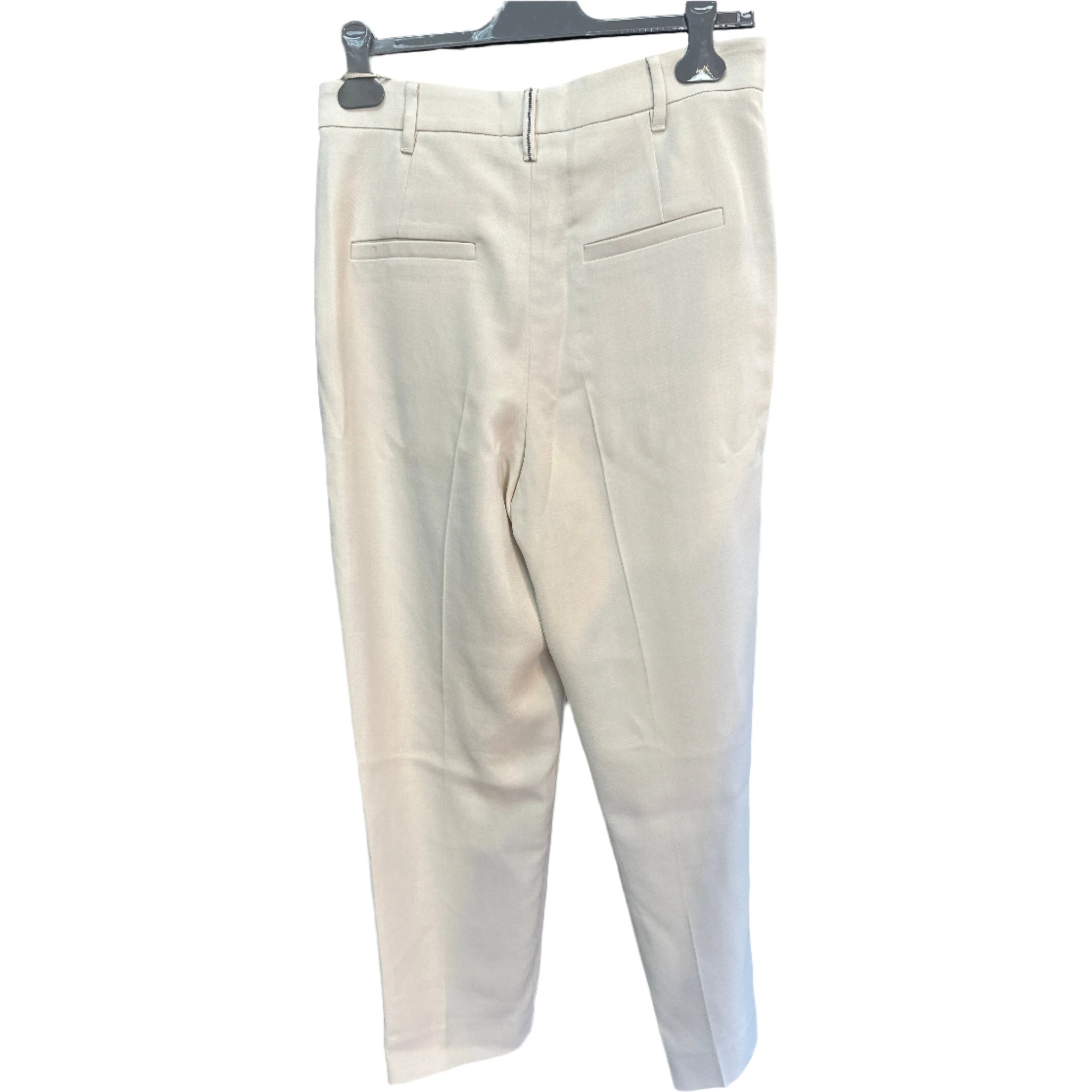 White Viscose Casual Pants