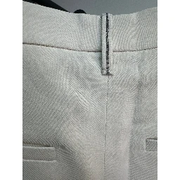 White Viscose Casual Pants