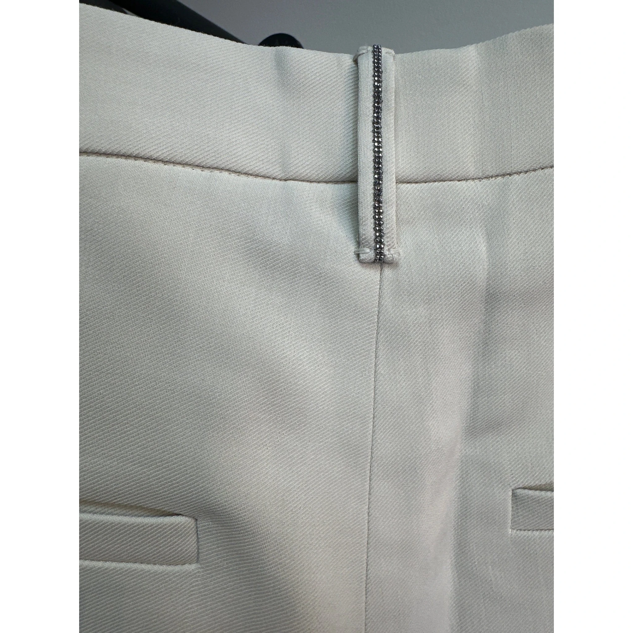 White Viscose Casual Pants