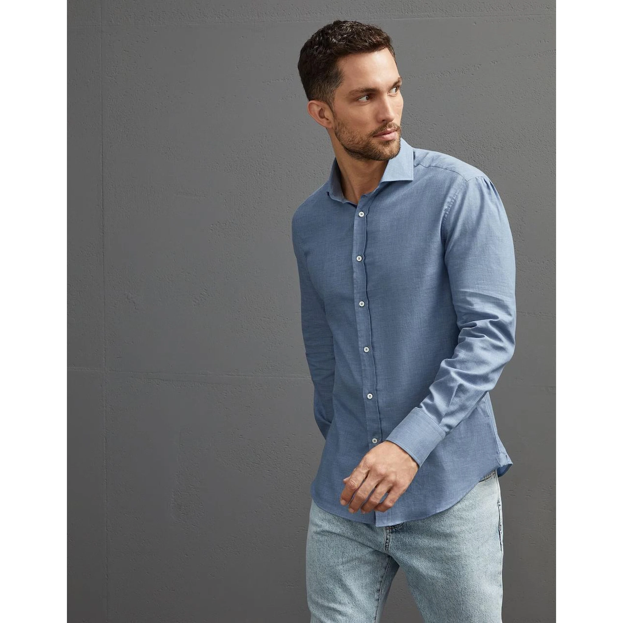Blue Cotton Shirt