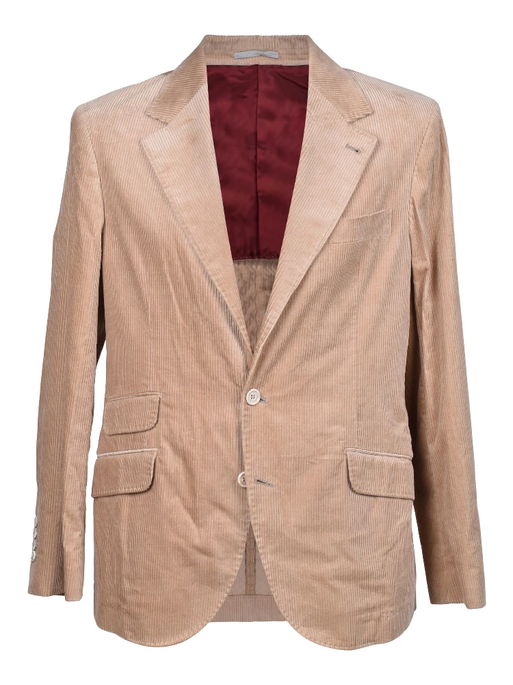 Beige Cotton Blazer