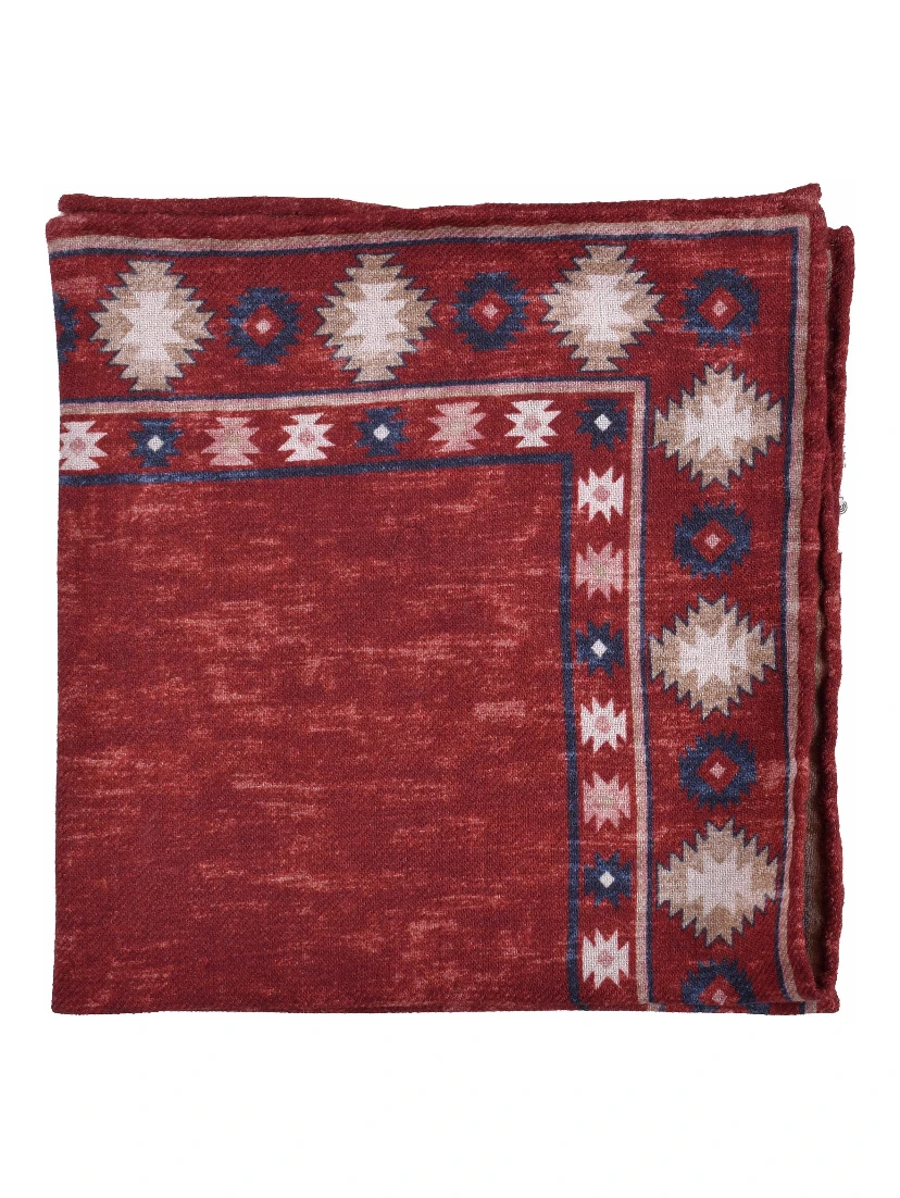 Bicolor Wool Pocket Square