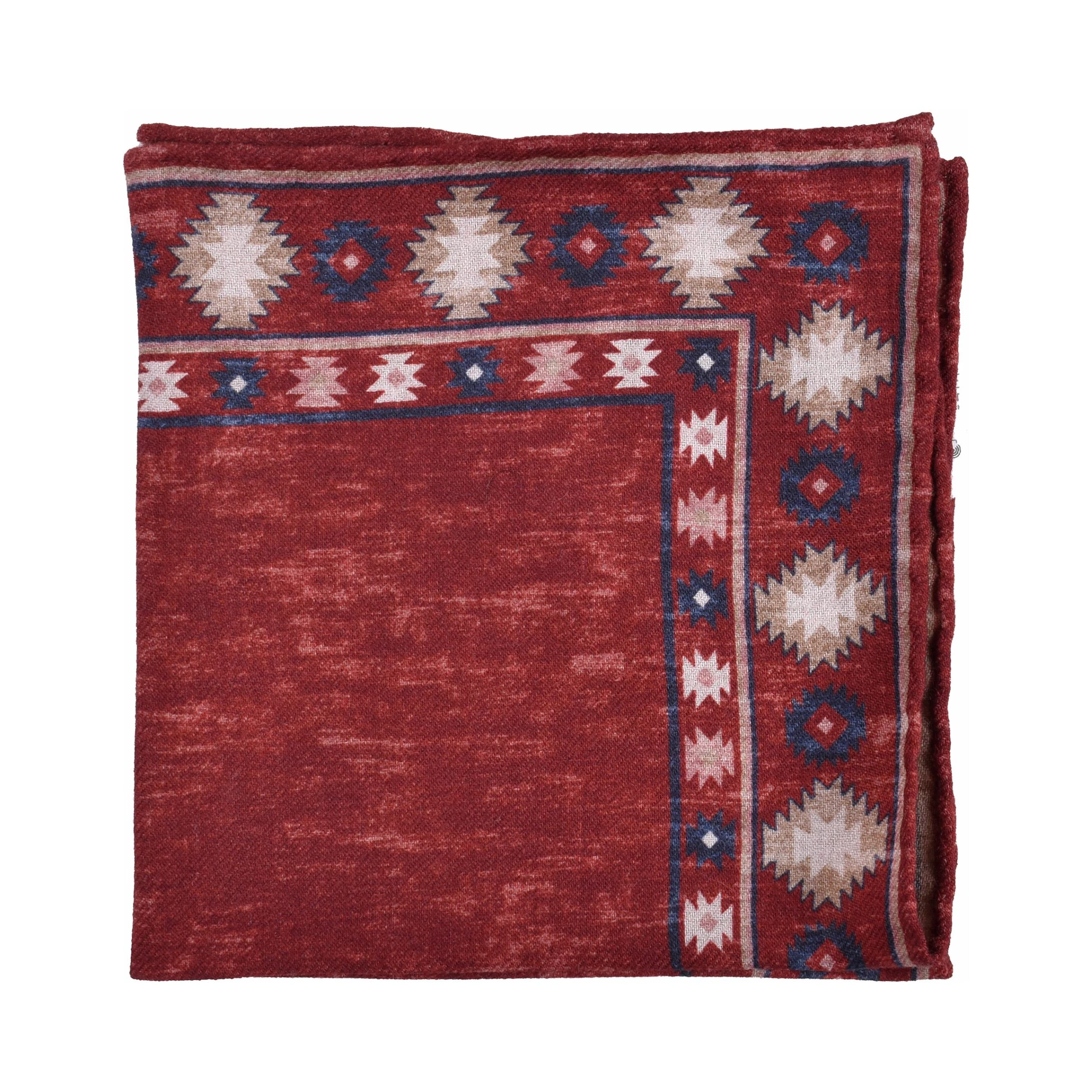 Bicolor Wool Pocket Square